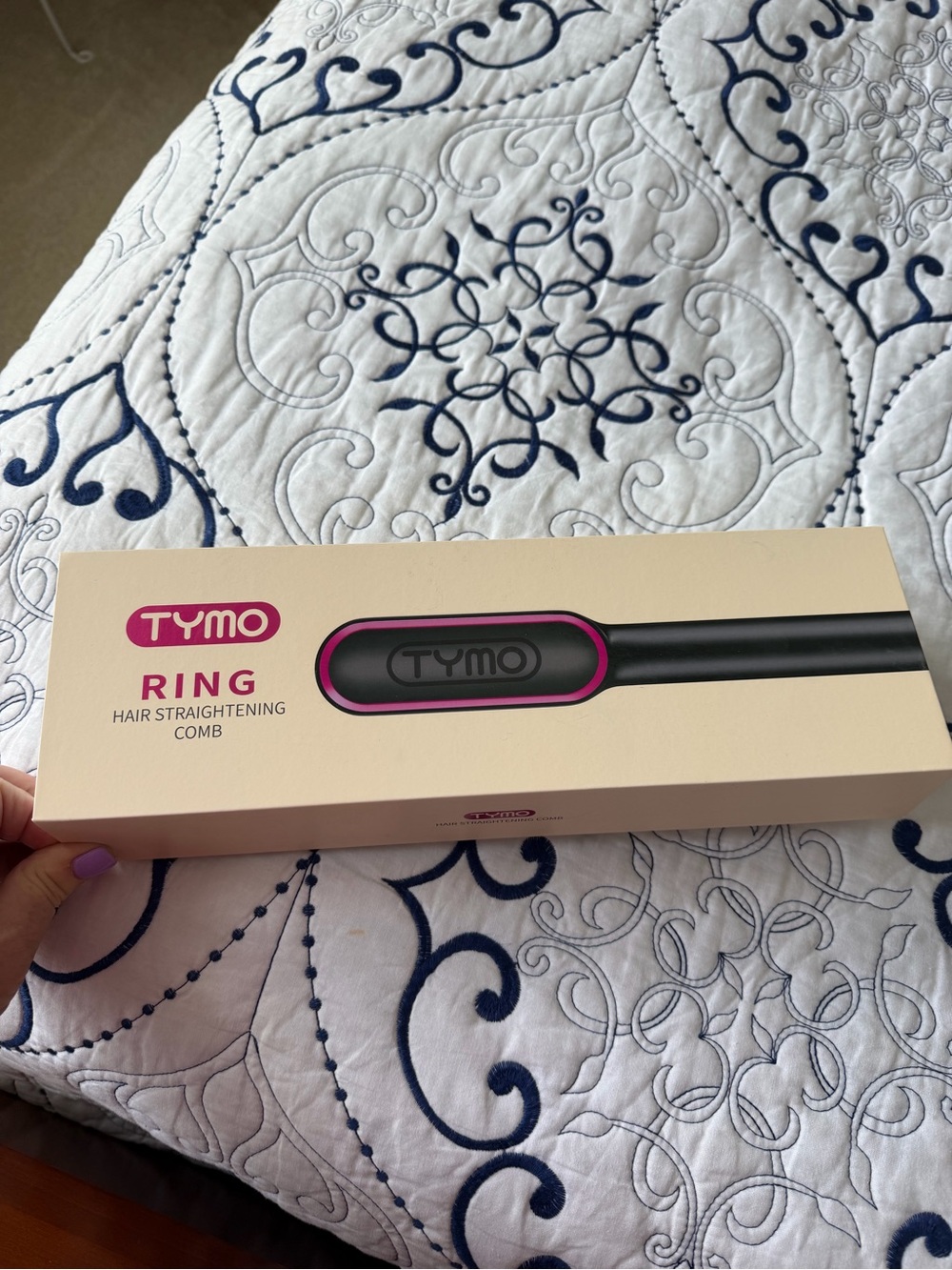 Tymo Ring Black & Pink Hair Straightening Comb